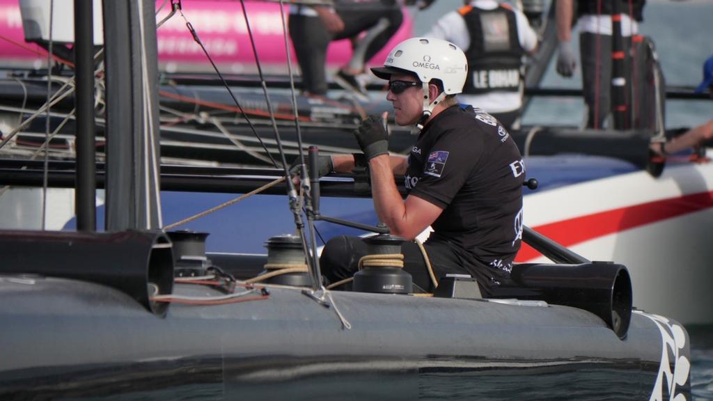 Emirates Team New Zealand sailing on Practice race day of Louis Vuitton America’s Cup World Series Oman © Emirates Team New Zealand http://www.etnzblog.com